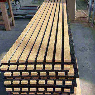 Σύγχρονο σχεδιασμό 600/320mm Πίνακα ακουστικής ινών πολυεστέρα για κατοικίδια Ακουστική ξύλινη επένδυση